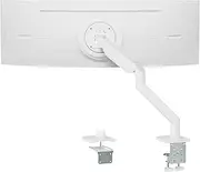 UPGRAVITY Heavy Duty Monitor Arm for 17-57" Screens up to 55lbs, Premium Aluminum Ultrawide Monitor Arm for Samsung 49" Odyssey G9 and LG, Fully Adjustable Single Ultrawide Mount, VESA 75/100mm, White