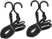 2pcs Cargo Strap Boat Ropes for Docking Line Dock Lines for Boats Marine Rope Boat Lines Ocean Kayak Bike Hook Cargo Fixed Strap Sturdy Fastening Belt Bungee Cord with Hooks Yacht