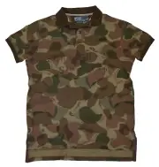 $165 Polo Ralph Lauren Mens Mesh Army Shirt Camouflage Camo Brown USA Tall 2XLT
