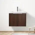 24" Bathroom Sink Cabinet: Soft Close, Floating