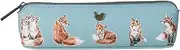 Wrendale Designs Cosmetic Bag Fox, Blue, Small Brush Bag/Pencil Case - Fox, Antique