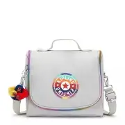 KIPLING Kichirou Insulated Lunch Bag Truly Grey Rainbow NEW