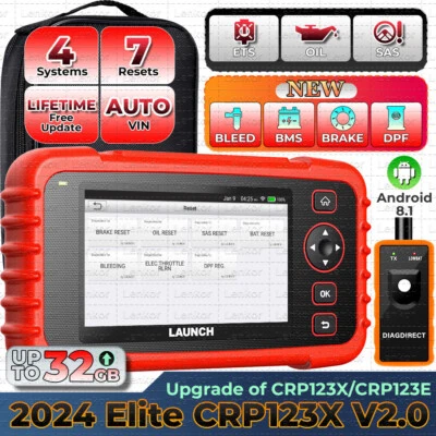 2025 Elite LAUNCH CRP123X V2.0 PRO Car OBD2 Scanner Code Reader Diagnostic Tool
