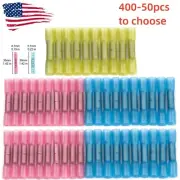 400/50x Heat Shrink Connectors Electrical Wire Marine Butt Splice Waterproof US