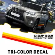Fit For Toyota Tundra 4Runner Tri-Color Stripe Decal StickerClassic Retro Style (for: Peugeot)