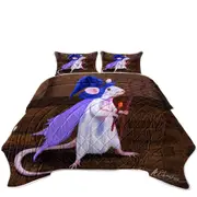 Cool and Cute Magus the Mouse Wizard Coverlet