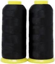 Set of 2 HUGE Bobbin Thread for Sewing And Embroidery Machine ( 2 Black )