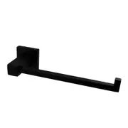 ACA 25CM Stainless Steel Bathroom Single Towel Rack Rail Wall Mount Hook Holder Square Black