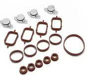 4 X 22Mm Aluminium Swirl Flap Removal Repair Kit W Gaskets for BMW E46 E39 E90 E39 E60 E61 Intake Manifold Tkyd821A Engine Intake Gasket