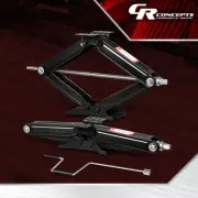 Black 5000lbs RV Trailer Stabilizer Leveling Scissor Jacks w/ Speed Crank Handle