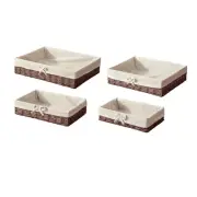 Woven Baskets Woven Basket Bin Organizer Stackable Storage Bread Plate