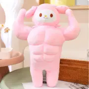 70cm Sanro Plush Funny Muscle Man My Melody Stuffed Doll Kawaii Room Decor