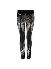 Black Corduroy Cow Print Trousers