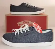 NWT NIB WOMENS ORTHOLITE VANS OFF THE WALL TEXTILE BLUE GRAPHITE VANS SIZE 9