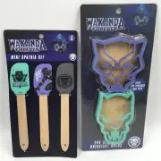 Lot of 2 Marvel Wakanda Forever Kitchen Accessories 3 Mini Spatulas & Food Molds