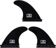 Ocean Broad Surfboard Fins Thruster 3 Shortboard Fins Tri Longboard Fins with Screws Wax Comb and Key Future/FCS