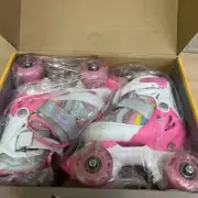 Nattork Roller Skates 4 Sizes Adjustable for Kids with All Light up Wheels XS