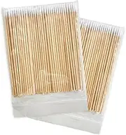 200PCS Pointed Cotton Swabs - 4 inch Microblading Precision Tip Cotton Swabs with Wooden Sticks - for Makeup, Tattoo Permanent Supplies