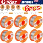 6x 50g 0.6~1mm Tin Wire Soldering Solder Fluxed Core Electronics Lead Flux 63/37