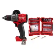 Milwaukee Hammer Drill 18V Li-Ion Brushless + Screw Driver Bit Set (50-Piece)