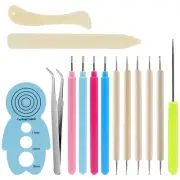 14Pcs Paper Quilling Tool and Supplies, Include 5Pcs Double Head Indentation ...
