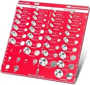 34 Nut and Bolt Thread Checker, Bolt and Nut Identifier Gauge Thread Checker Standard and Metric Board Wall Mount Screw Size and Thread Gauge Square