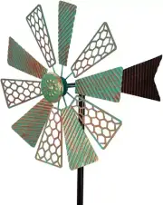 Wind Spinner Kinetic Metal Vintage Windmill for Outdoor Garden Patio Yard Decor