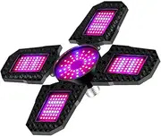 Foldable Full Spectrums Grow Light Bulb for Plant Growth Wide Application and Compact Super Chip Technology ABS, 220V