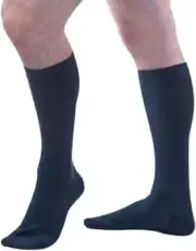 Allegro Essential Cotton Socks Large (Navy) 15-20mmHg