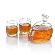 Football Helmet-Shaped Whiskey Decanter Set with Glasses, Personalized Birthd...