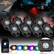 8 Pods RGB LED Rock Light Offroad Wireless APP bluetooth Controller Music UTV US