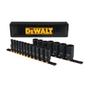 DEWALT Impact Socket Set 1/2" Drive SAE Deep Hand Universal Tool (19-Piece)