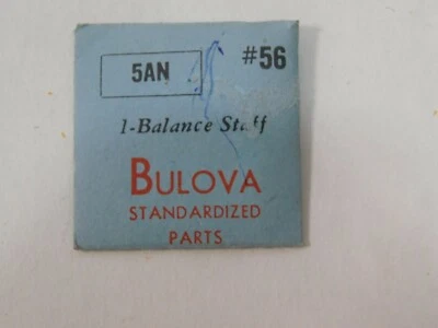 BULOVA 5 AN Balance Staff Genuine NOS Factory Watch Replacement Part #56