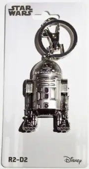 Star Wars R2-D2 Droid Pewter Metal 3-D Key Chain Key Ring NEW UNUSED