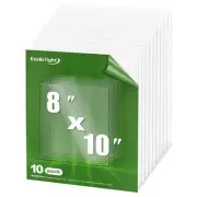 10-Pack of 8×10"×0.04" PET/Plexiglass Sheets, Transparent Flexible Plastic Sh...