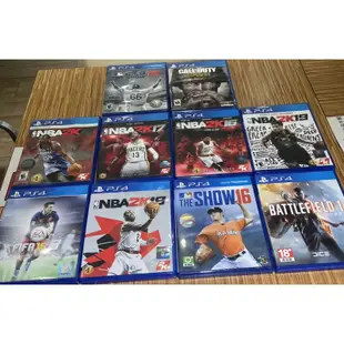 PS4 遊戲片 決勝時刻:二戰、戰地風雲1、MLB 美國職棒大聯盟15. 16 、NBA 2K15~19、FIFA 15