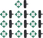 10 Sets Spray Nozzle Misting Nozzle Plastic Atomizing Cross Sprayer Accessory Kit for Home Garden