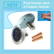 New Solar Pool Ionizer plus 2 Copper Anode, Kills Algae Using 80% Less Chlorine