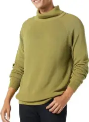 NEW Amazon Essentials Men’s Cotton Rib Knit Turtleneck Sweater Sz S Olive