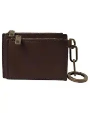 Dolce & Gabbana Leather Zip Keyring Coin Purse Wallet - Wallets - Brown -Size