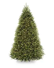National Tree Company 9ft Dunhill Fir Hinged Tree with 900 Clear Lights