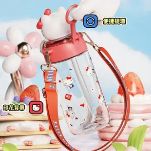 【SANRIO 三麗鷗】酷洛米大耳狗公仔杯蓋Tritan吸管水壺650ml不含雙酚A(美樂蒂 布丁狗 凱蒂貓)