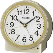 Sussex II Non Ticking Bedroom Alarm Clock, Gold
