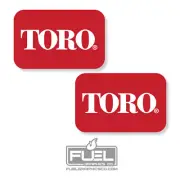 TORO Logo Vinyl Decal/Sticker 2-Pack - Zero Turn & Walk Behind Mowers - 6" x 4"