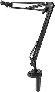 Denash Phone Suspensiopn Stand Scissor Arm, Sturdy Flexible Articulating Arm Phone Mount Aluminum Alloy for Streaming