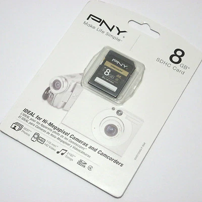 PNY 8G SDHC SD card for Panasonic Lumix DMC-ZS20 FH6 FH8 FZ47 LX5 TS3 camera