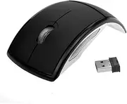 Angoily Ultra-Thin Wireless Mouse 2.4ghz Foldable Arc Optical Mouse Ergonomic for Laptop