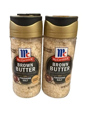 2 McCormick Finishing Salt Brown Butter 4.12oz. LIMITED EDITION