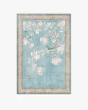 120' x 185' | Machine Washable Runner Rug | Kid & Pet Friendly | Indoor Rug | Hampton Soft Blue Rug by Gracie | Ruggable