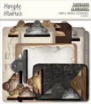 Simple Vintage Essentials Chipboard 29/Pkg-Clipboards